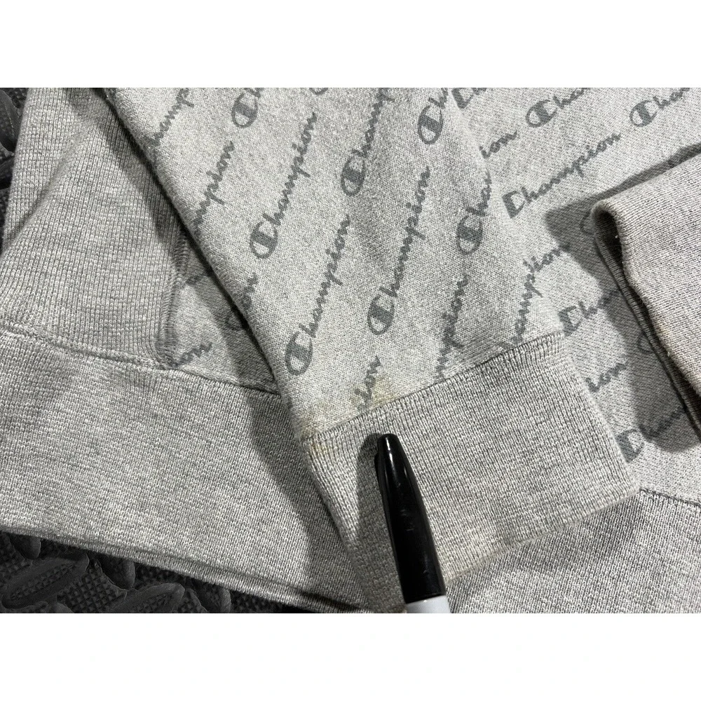 Champion Sweater Adult Medium Gray Reverse Weave Crewneck Sweatshirt Men's
